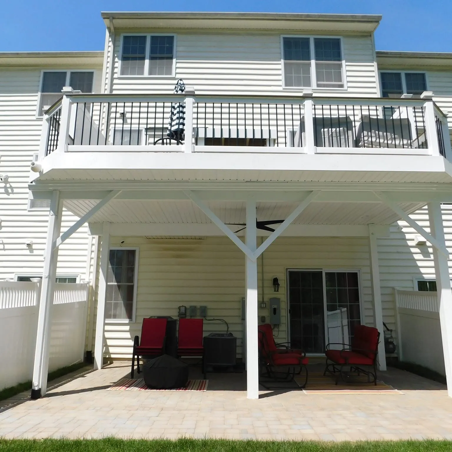 Two-level deck with covered patio below, Maryland Decks and Hardscape