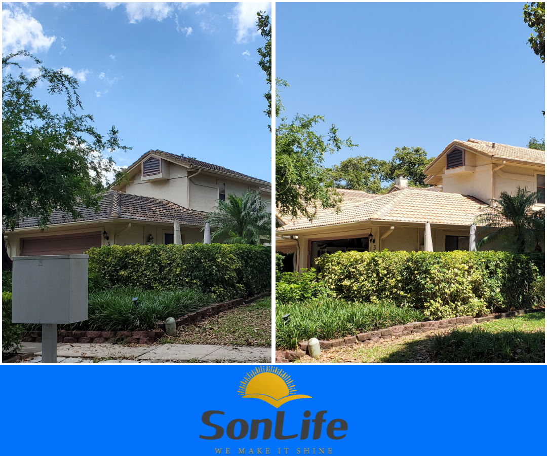 Soft washing roof and siding in Brevard County