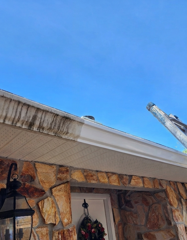 Gutter cleaning and brightening in Brevard County