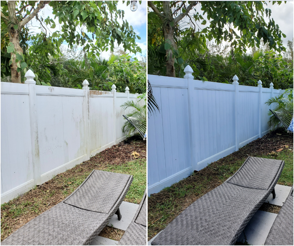 Before and after pressure washing results Brevard