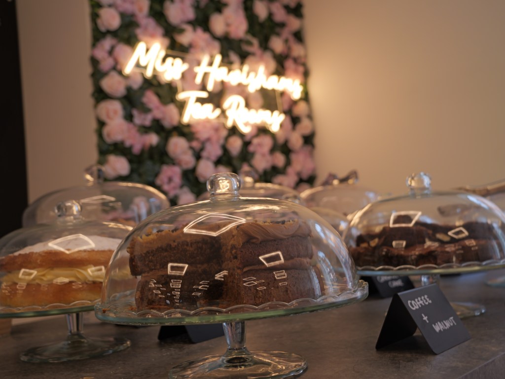Cakes on the counter at Miss Havisham's