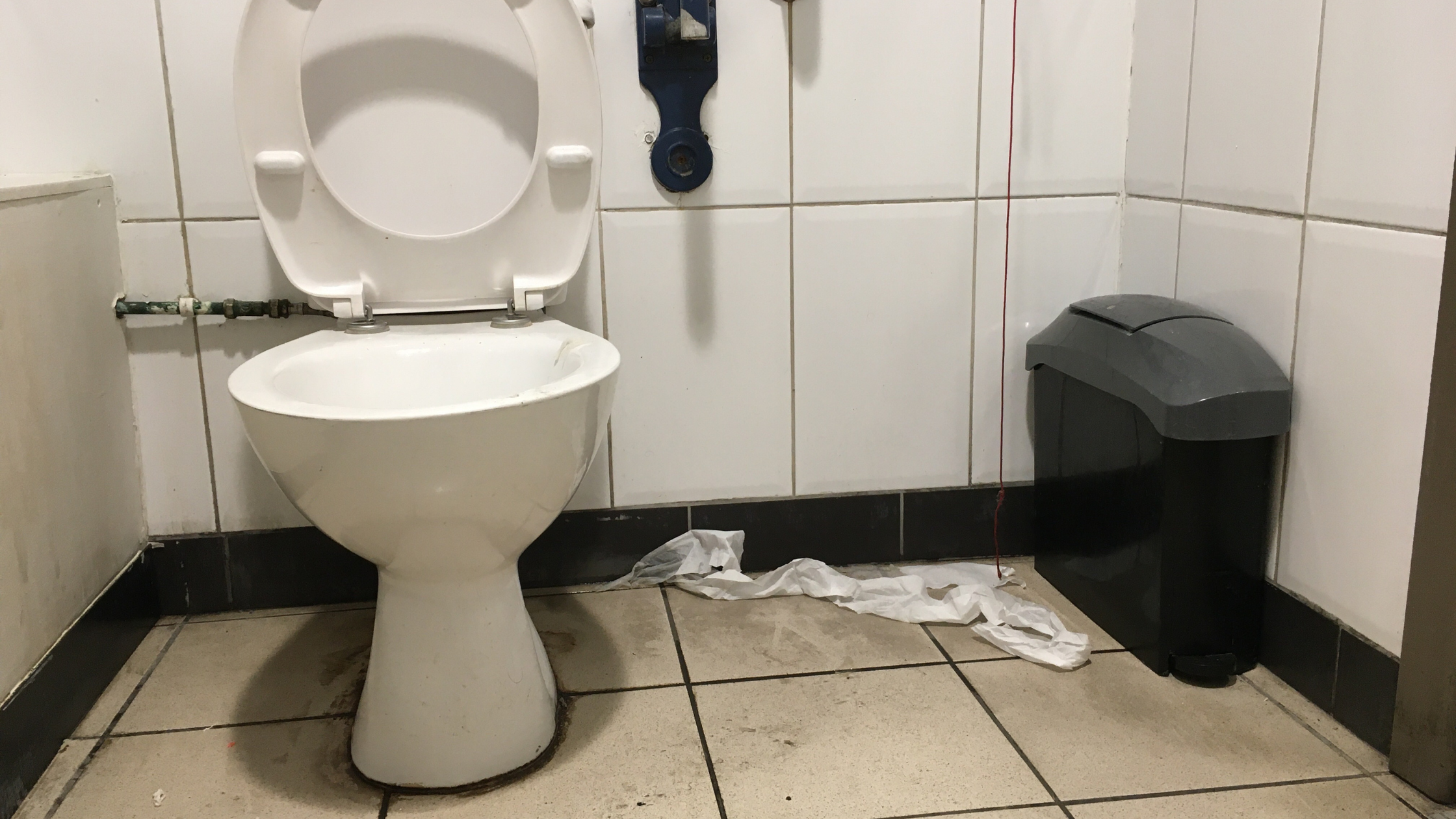 Dirty toilet area to represent how clients may feel if they visit your premises and find you aren't great at hygiene. 
