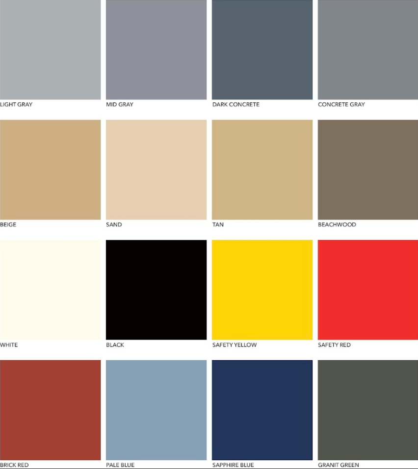 Epoxy & Polyaspartic Color Samples
