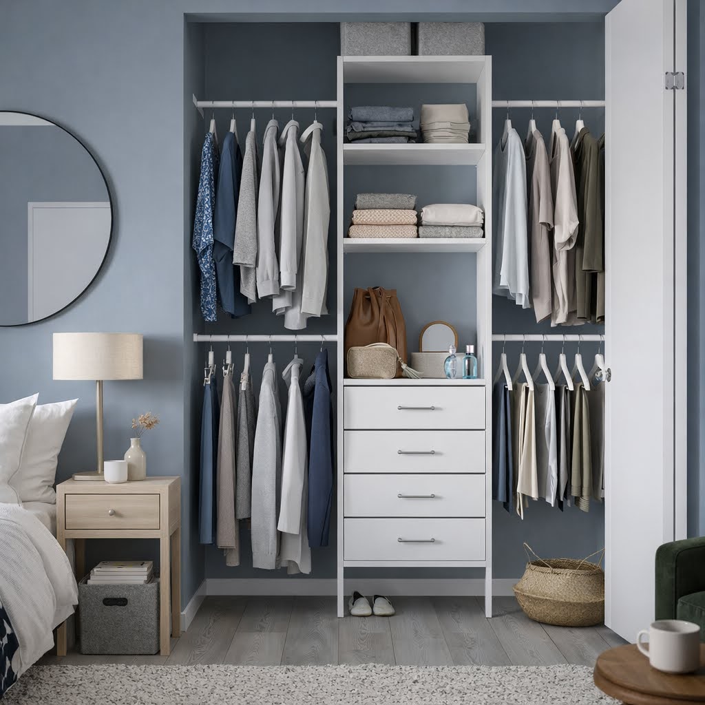 Beautifully organized shelves and racks