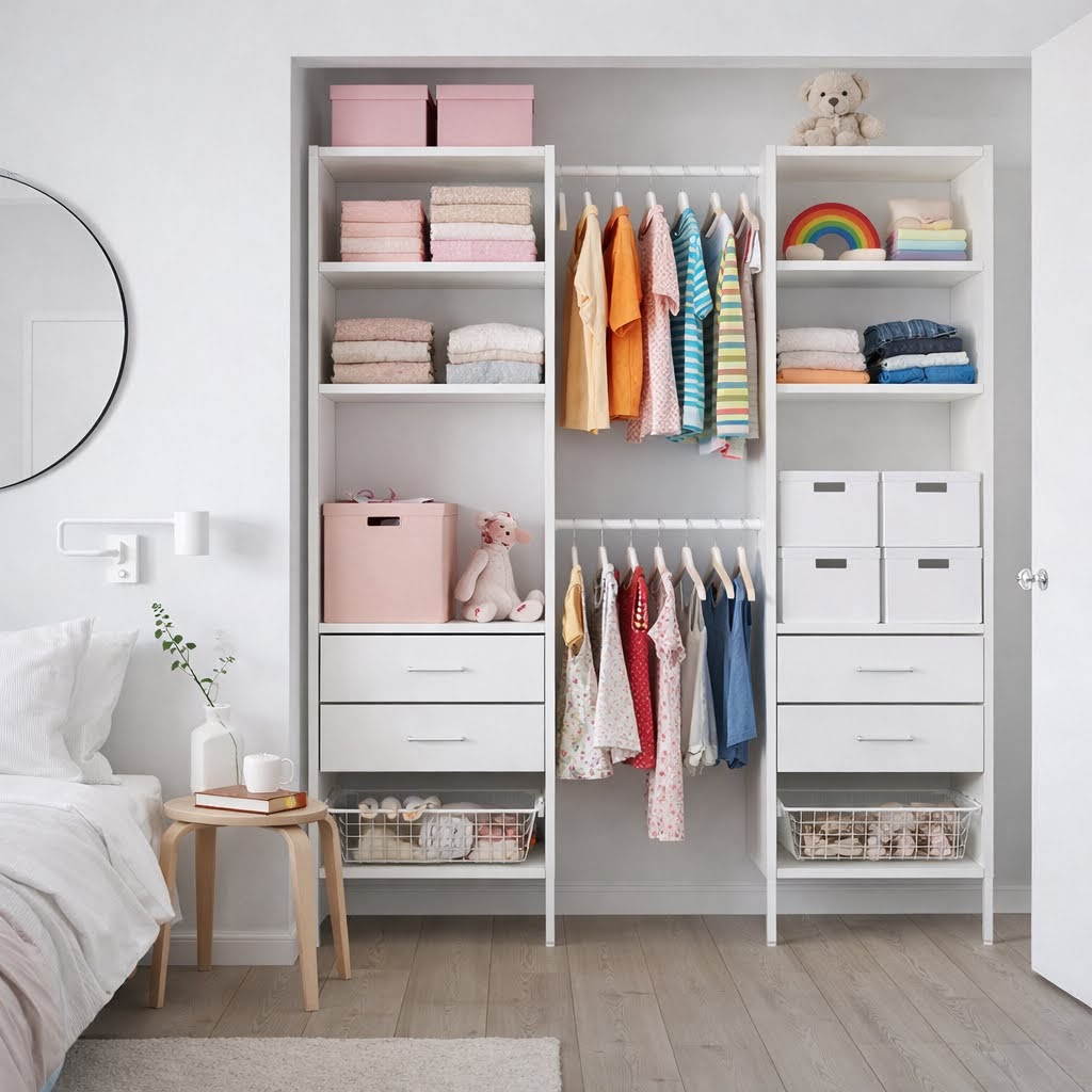 Beautifully organized custom closet setup