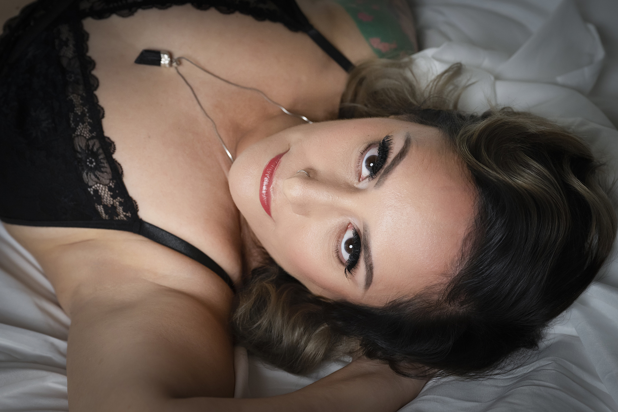 blonde woman with pink tulle 