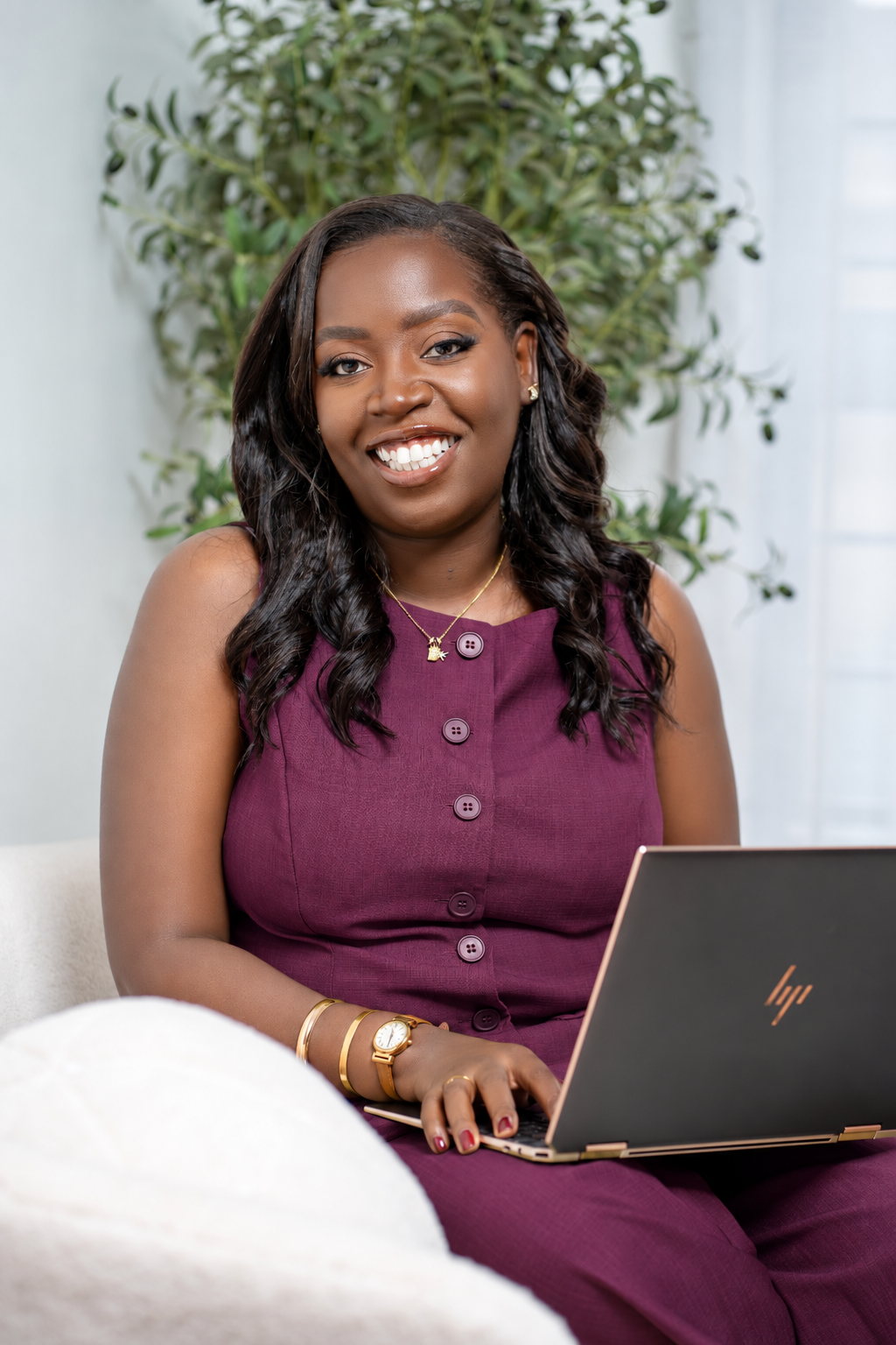 Everlyn Omondi at her desk