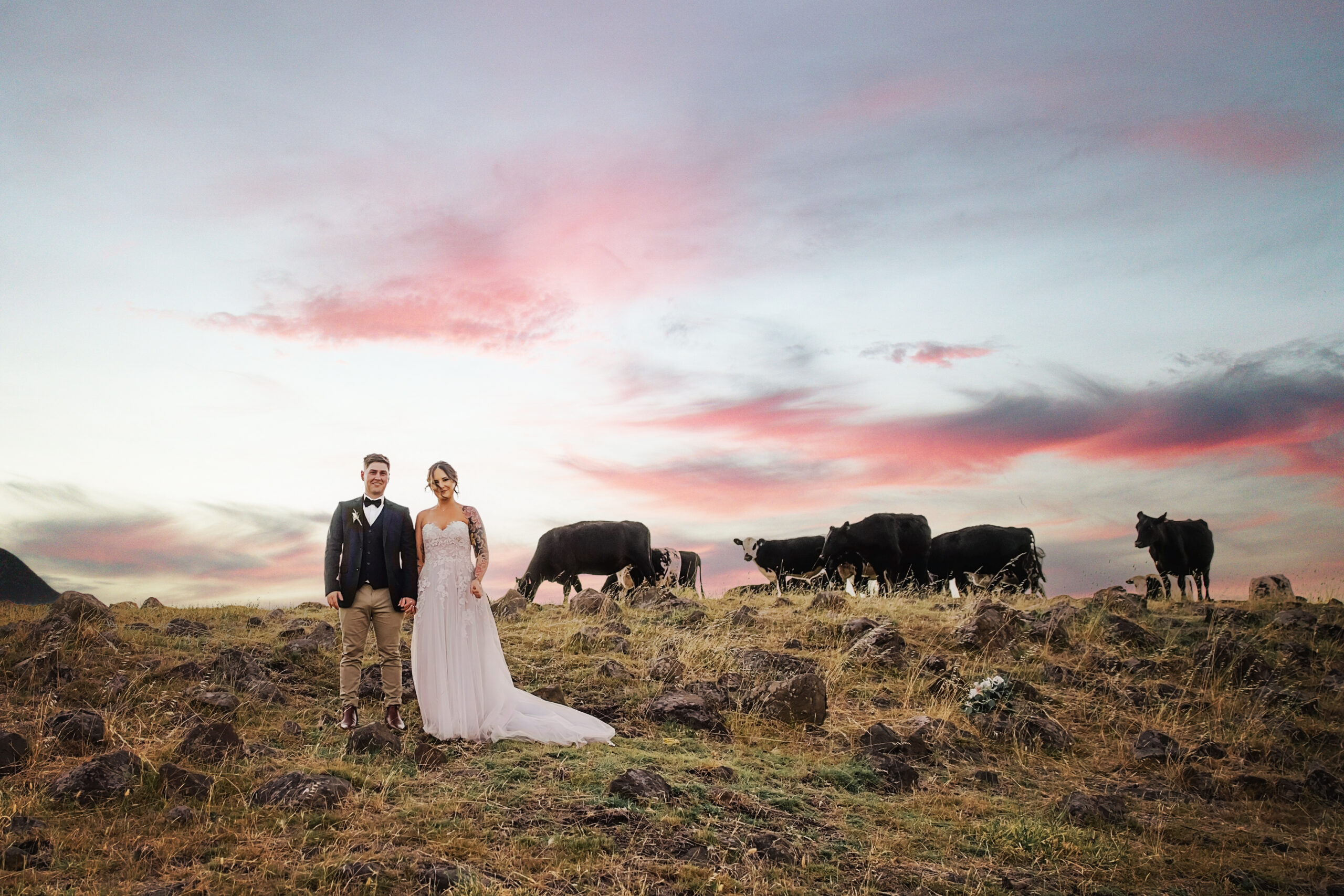 Ceremony overlooking the hills