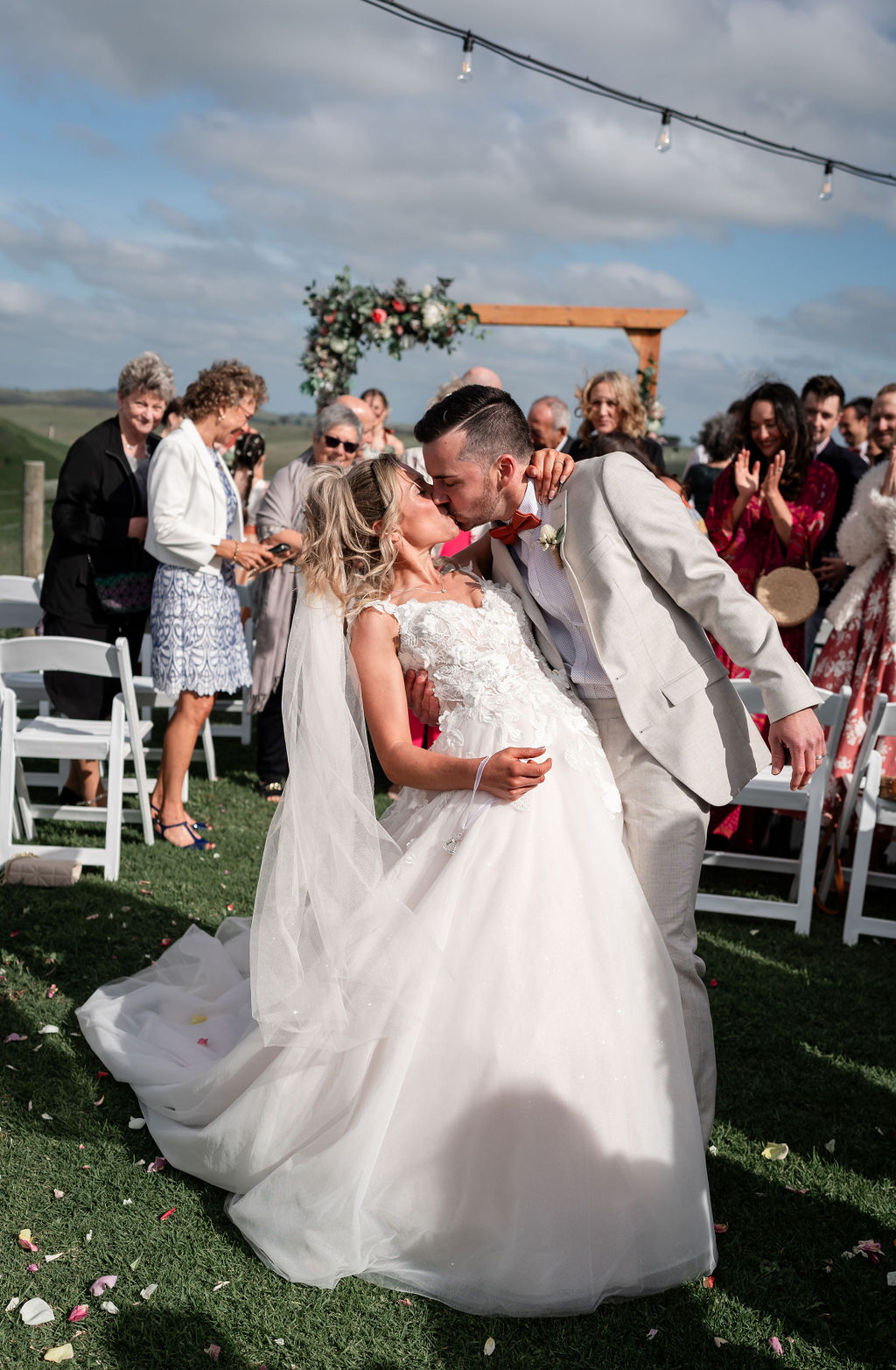 Bride and groom at Tambo Farm