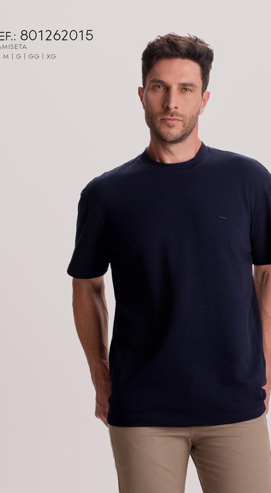 Camiseta Waffle Navy