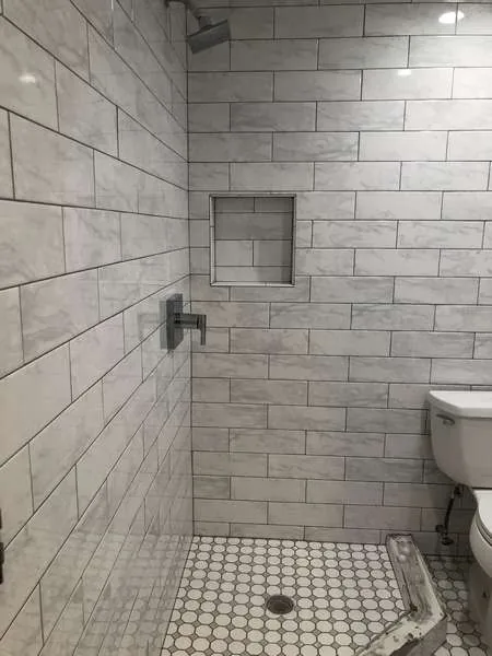 Bathroom tile remodeling project