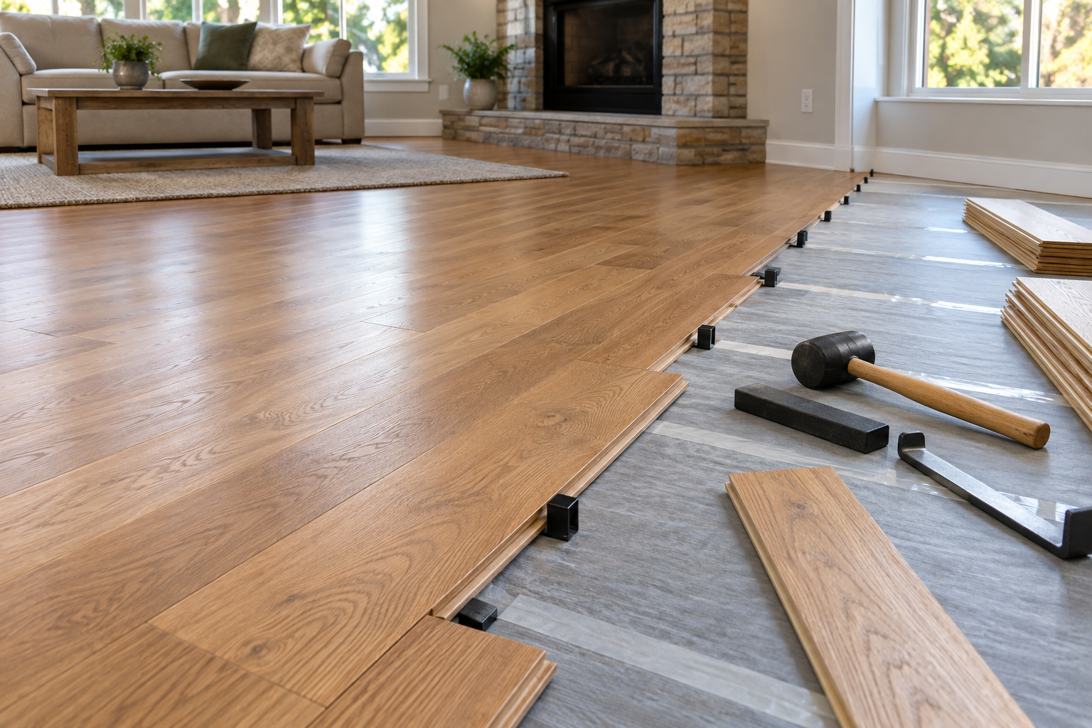 Flooring installation project