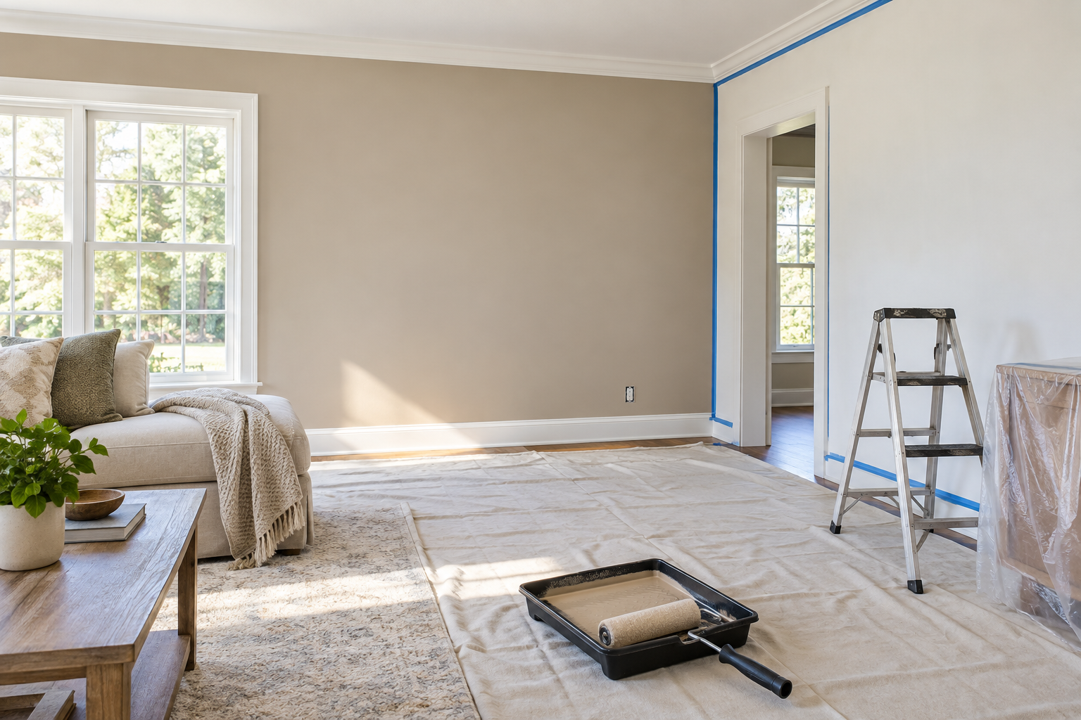 Interior and exterior painting project