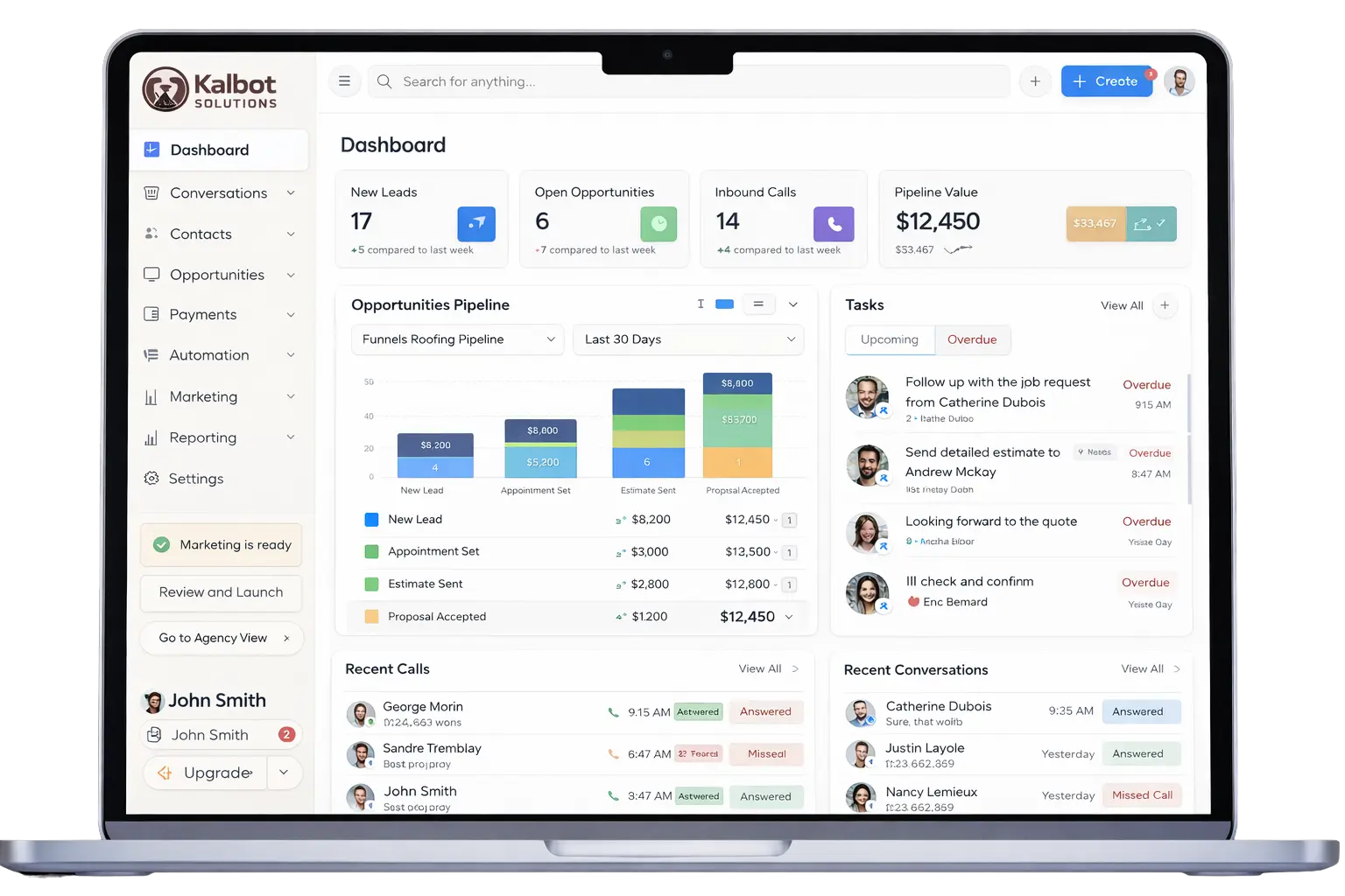 Kalbot OS dashboard preview
