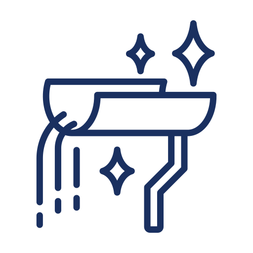 A blue Always Bin Clean truck parked on a residential street with an operator and a trash bin on a lift.