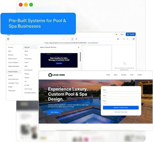 Pool Builder marketing