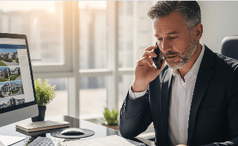 Short sale specialist reviewing file with agent