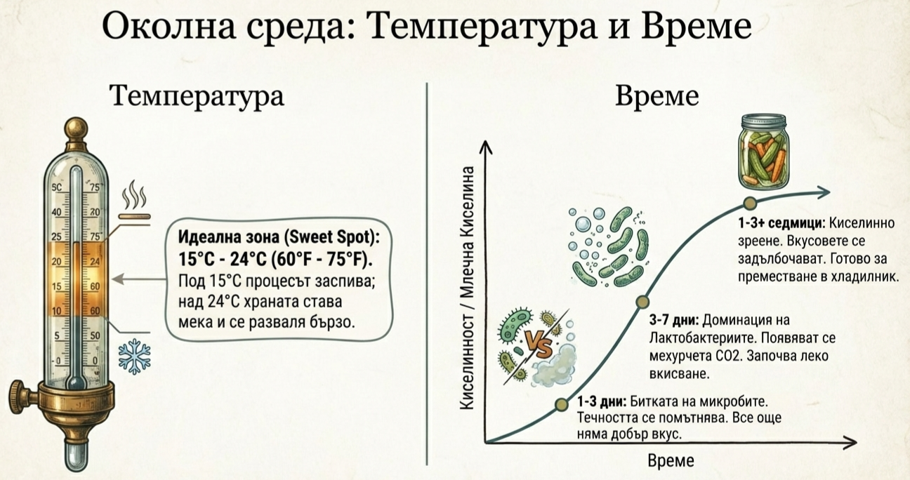 ферментация температура