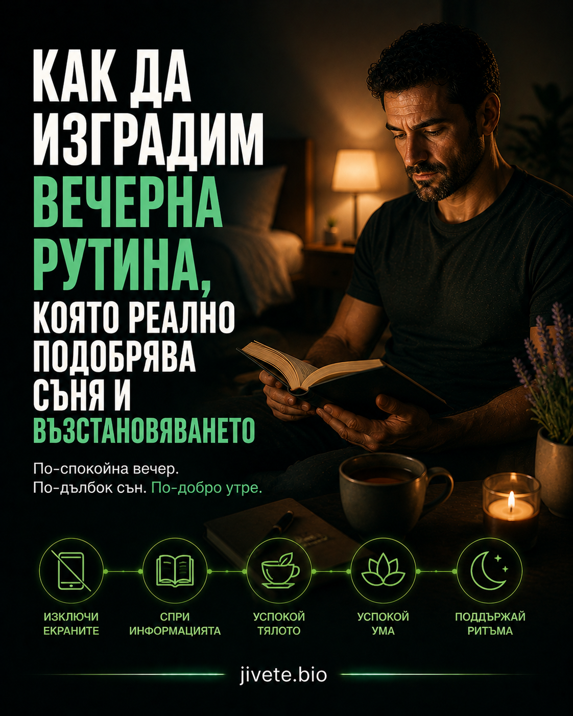 Как да изградим вечерна рутина, която реално подобрява съня и възстановяването