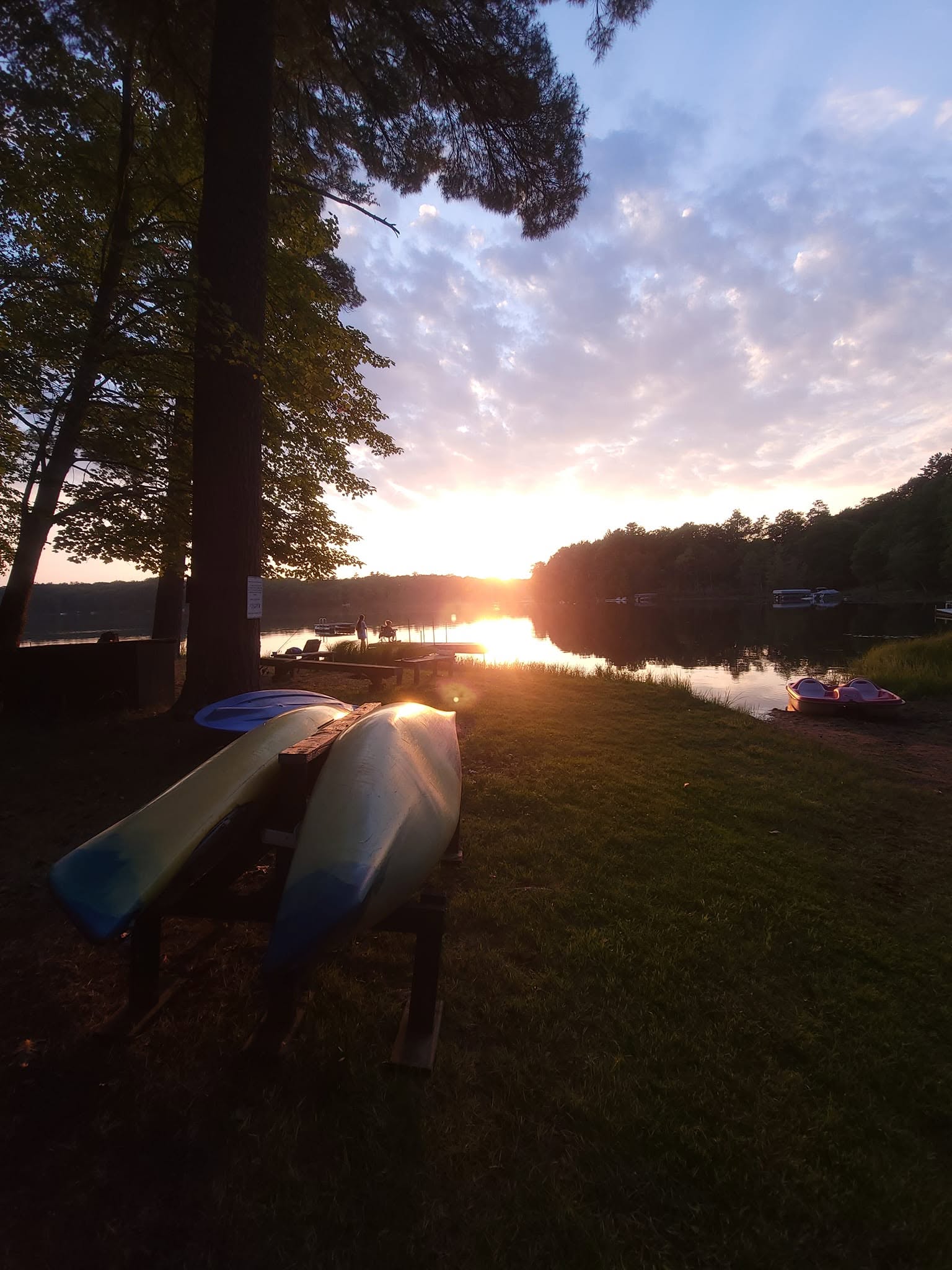 Evening sky over the water