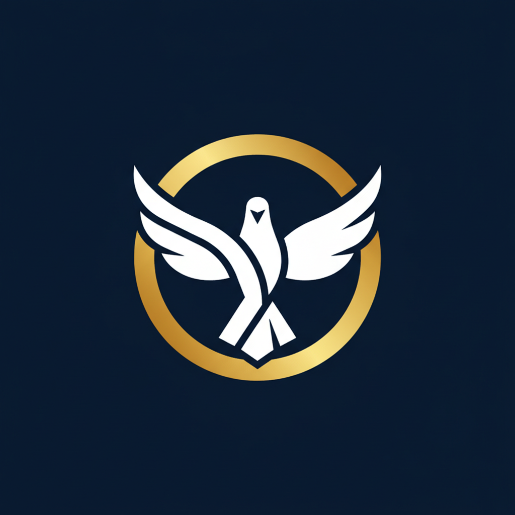 Spirit Embassy USA dove logo in a gold ring