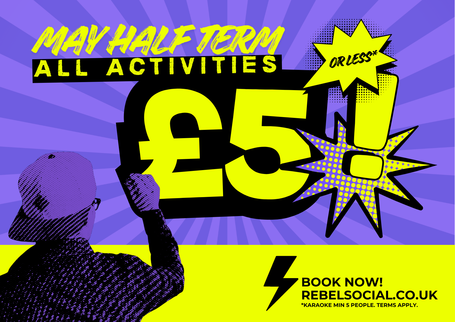 reBel £5.00 activities for Easter for VIP subscribers