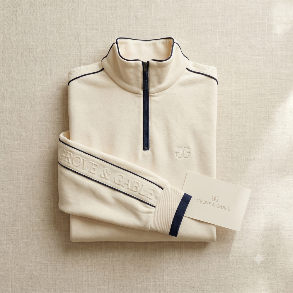 The Sport Luxe Sweater — folded flat-lay, Grove & Gable