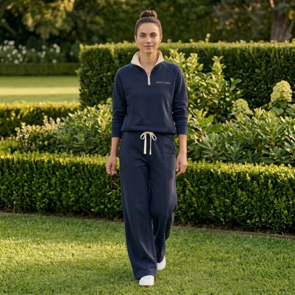 The Off Duty Pants — styled in the full Season 01 look, Grove & Gable