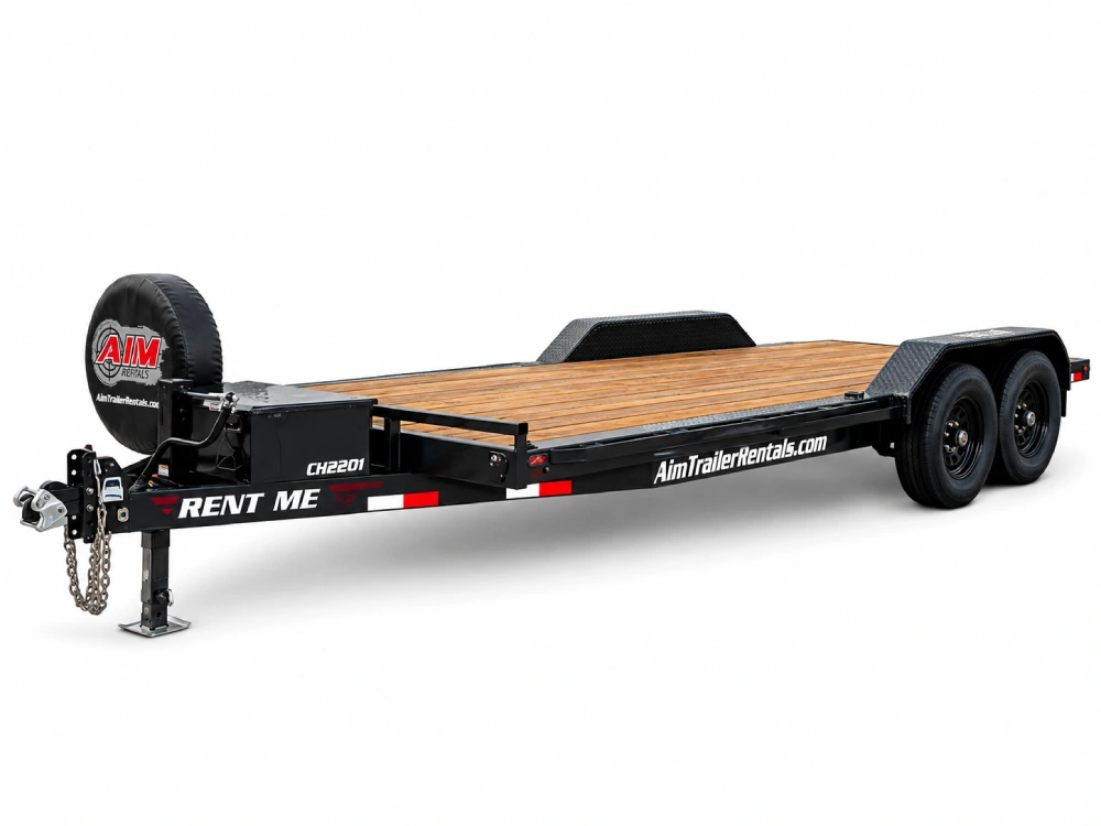 22 foot car hauler trailer rental with winch in Amarillo, TX