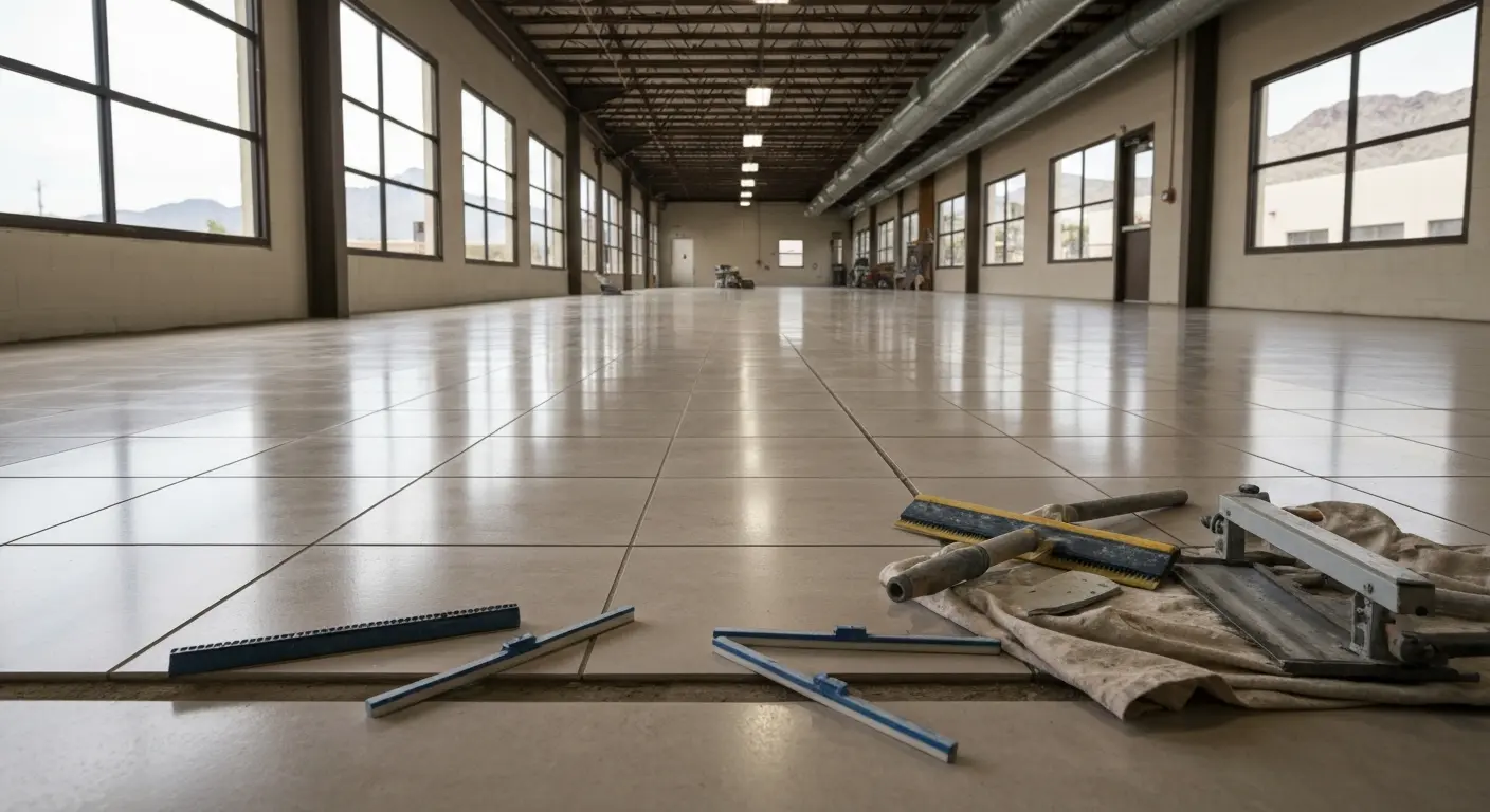 Commercial flooring installation