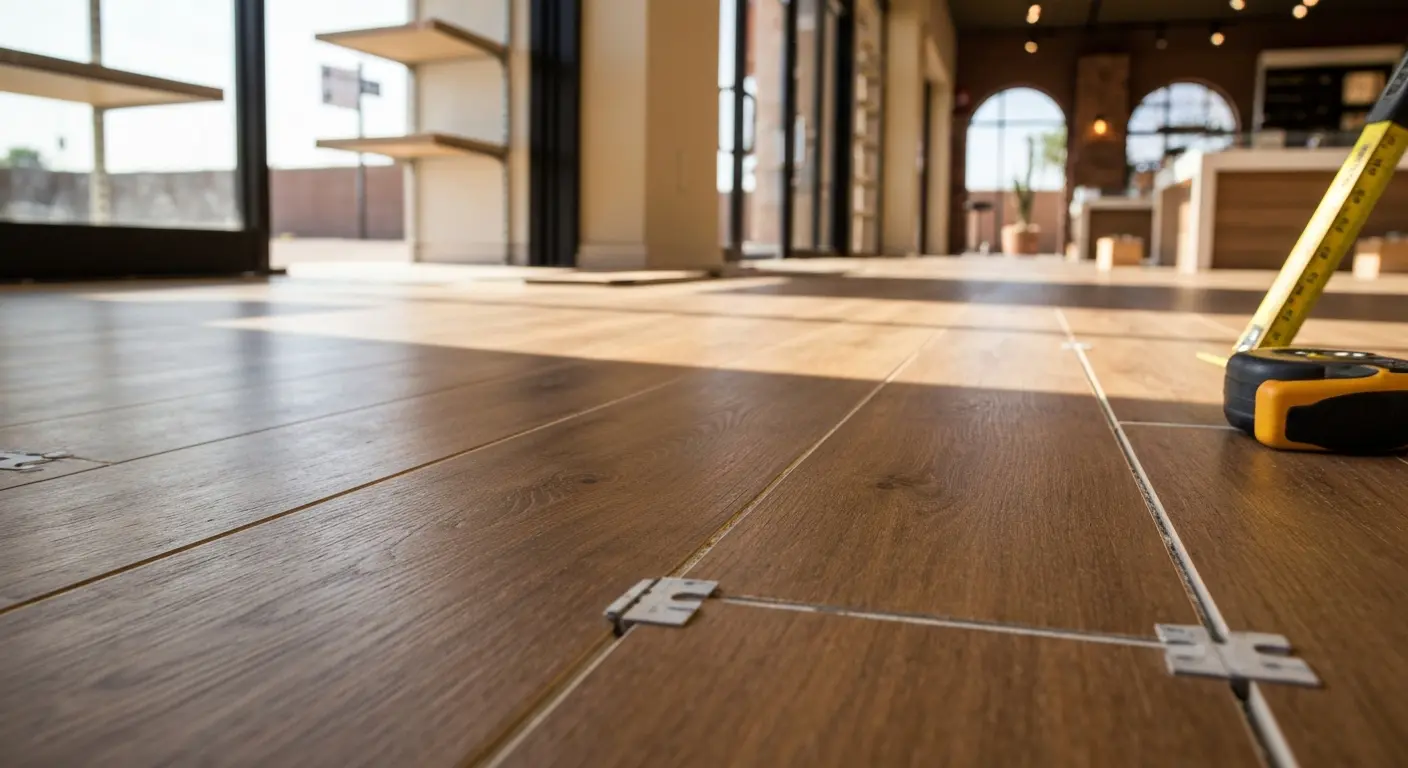 Luxury vinyl commercial floor