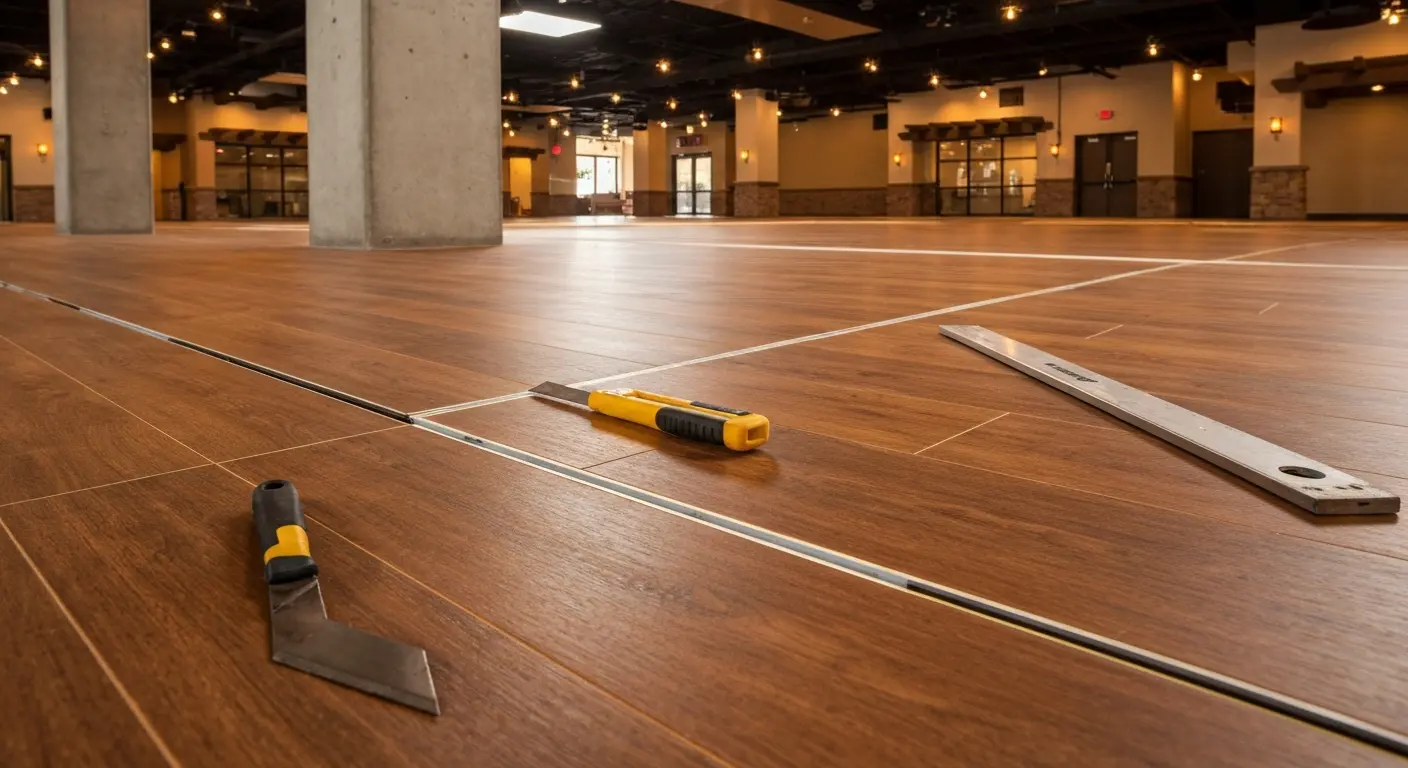 Commercial flooring installation