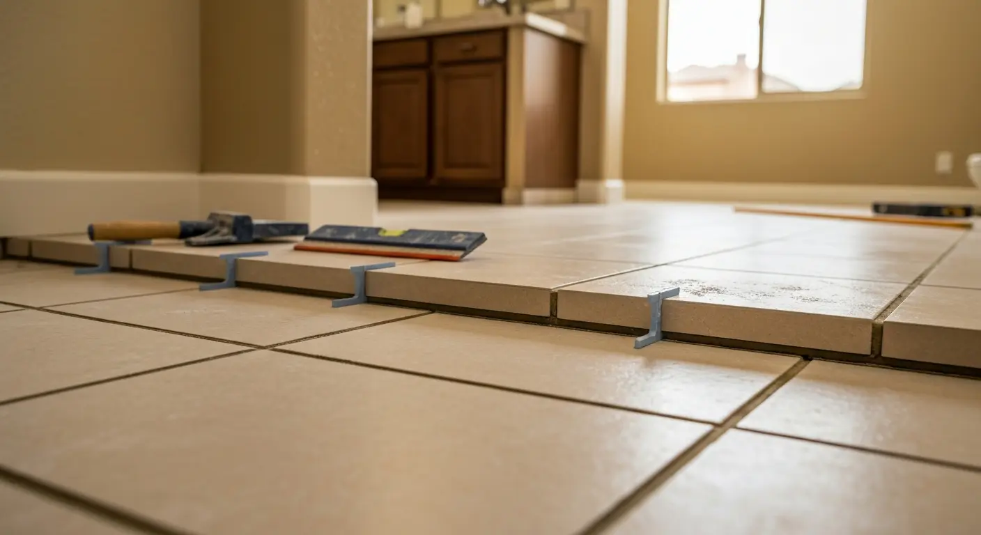 Tile flooring installation