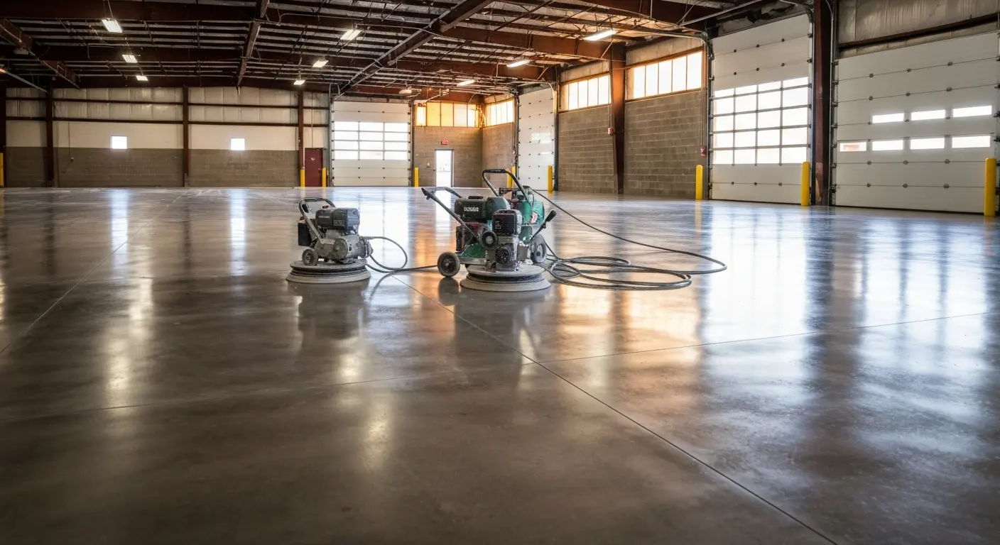 Polished concrete floor