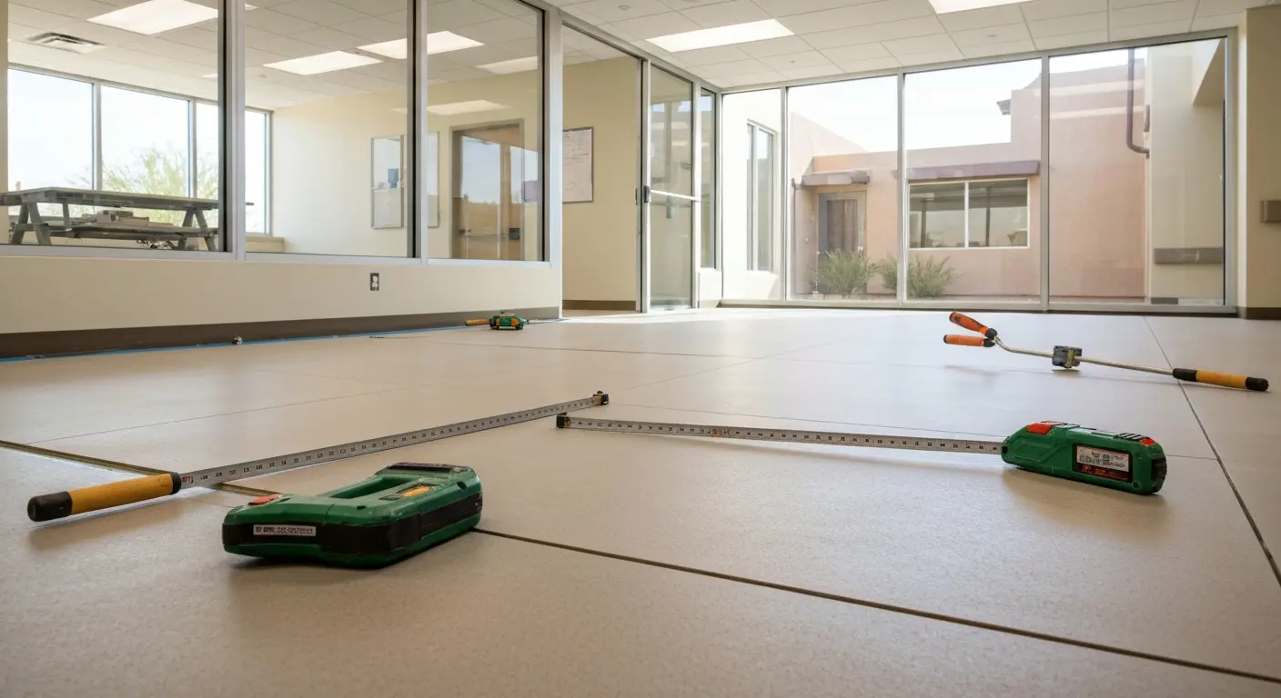 Commercial flooring installation