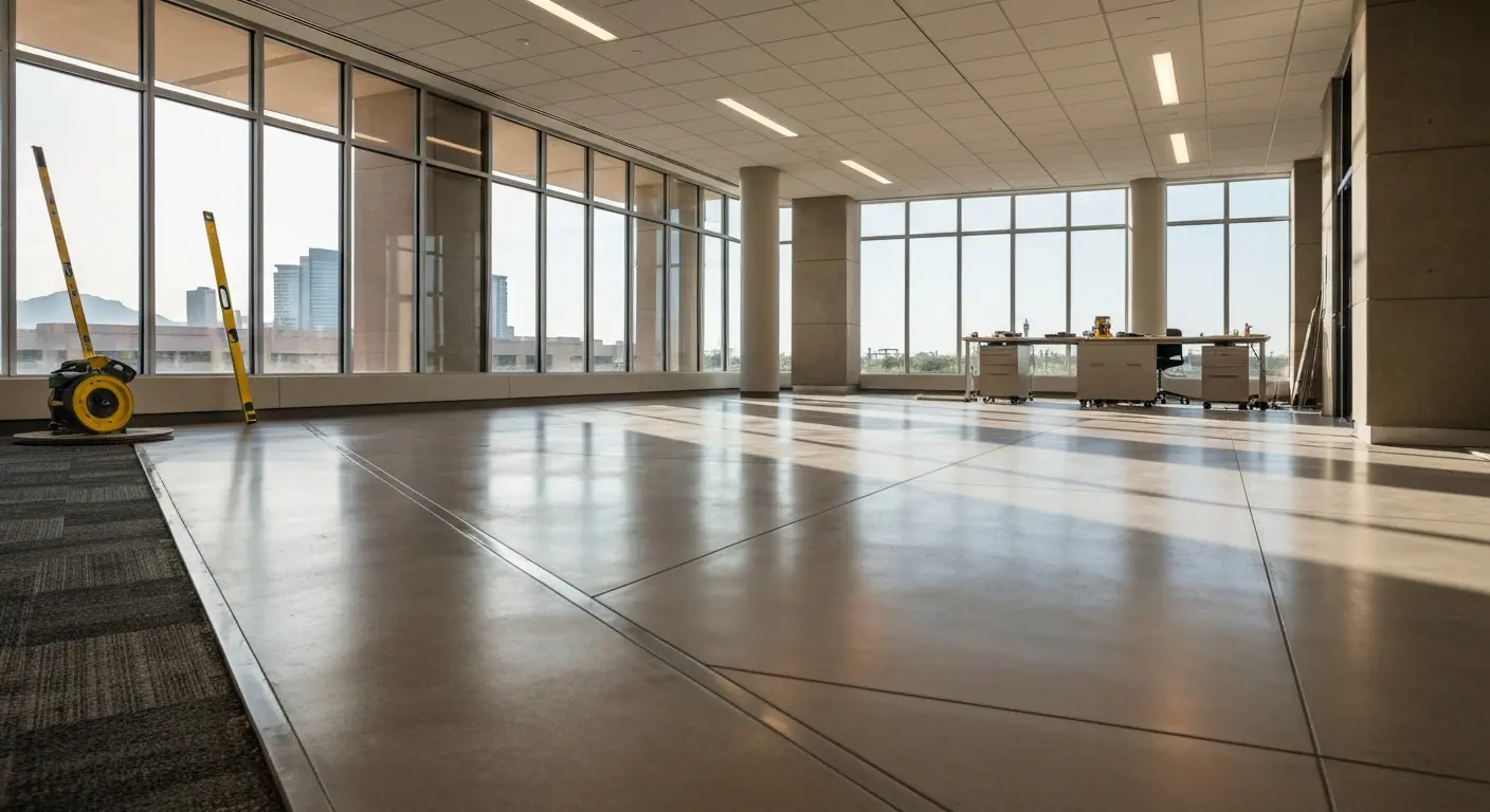 Commercial flooring installation