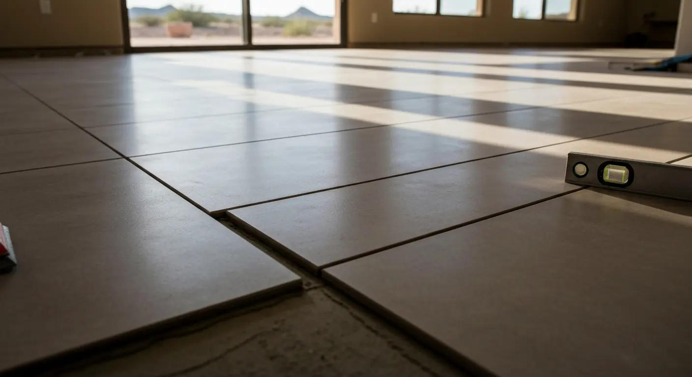 Tile flooring installation