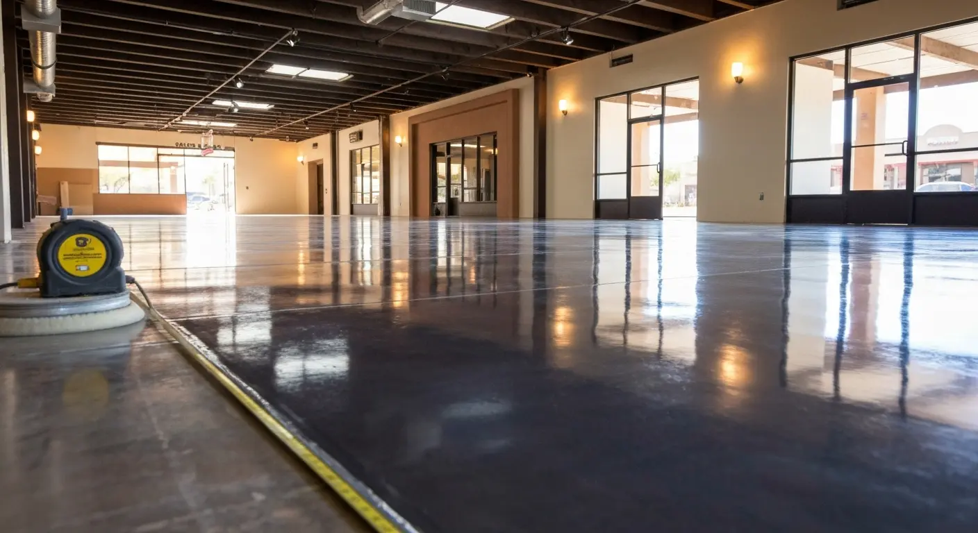 Specialty epoxy flooring finish