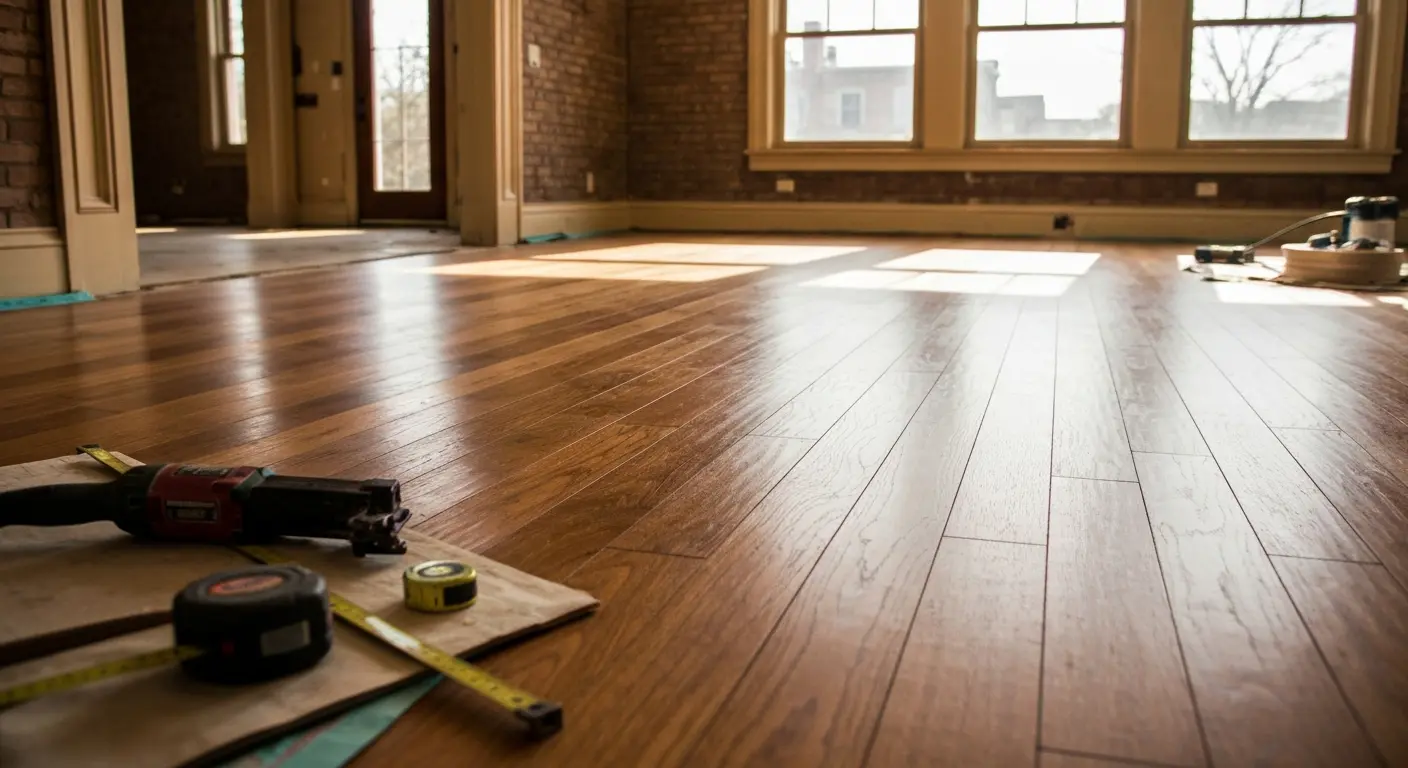 Hardwood flooring installation