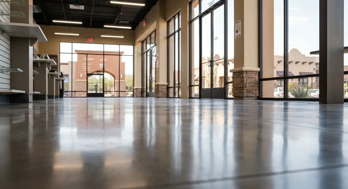 Commercial flooring in retail space