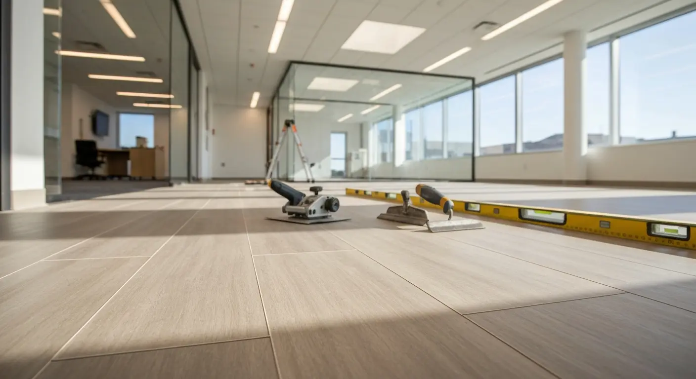Commercial flooring installation