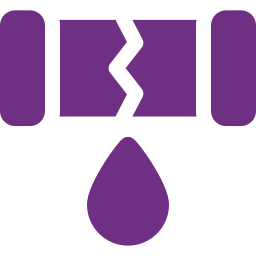 Water drop icon showing air conditioner leak or frozen coil