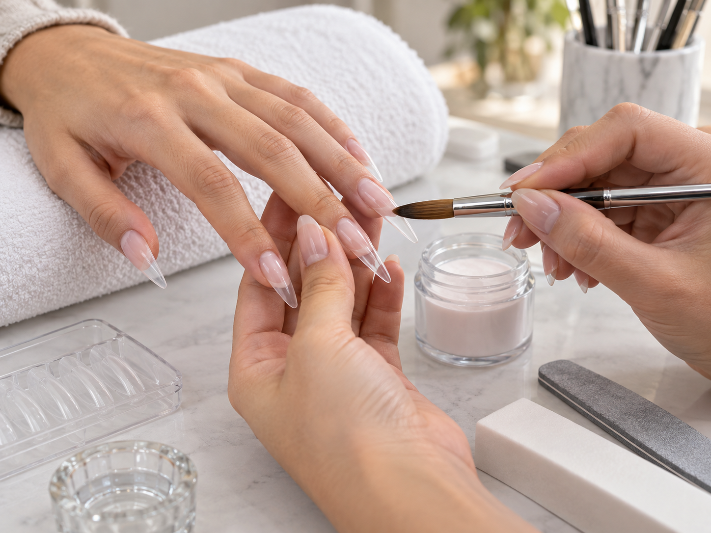 Tip set and nail extensions