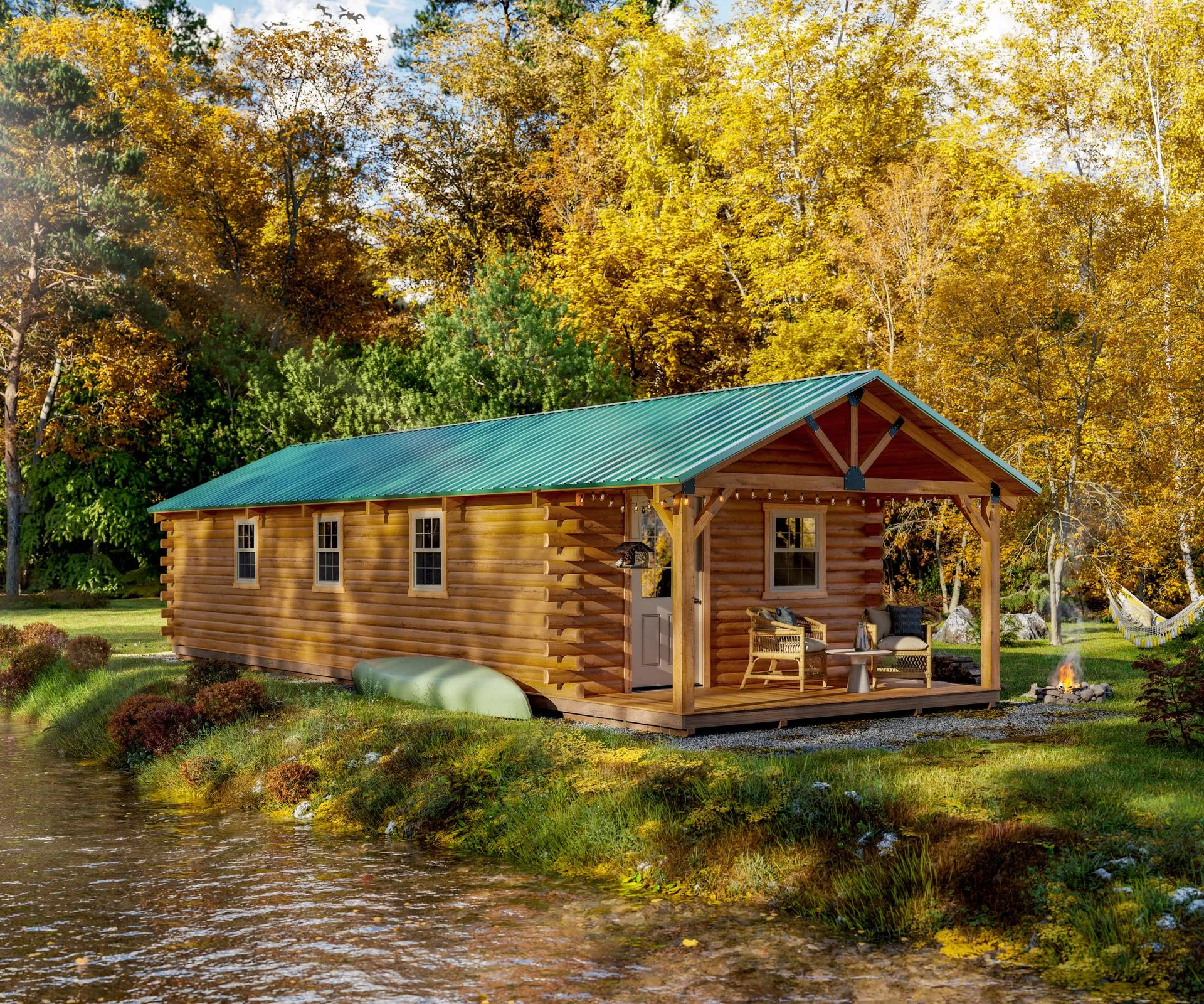 Log cabin on a Virginia property — Shed Solutions