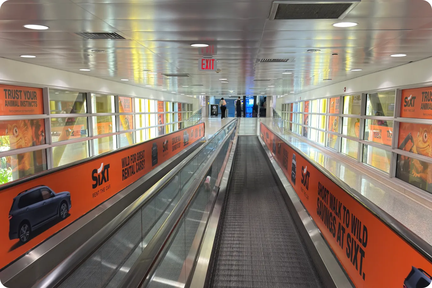 Step 5 of the walk from FLL Terminal 1 to the Cypress Garage — Amped Auto Rentals pickup