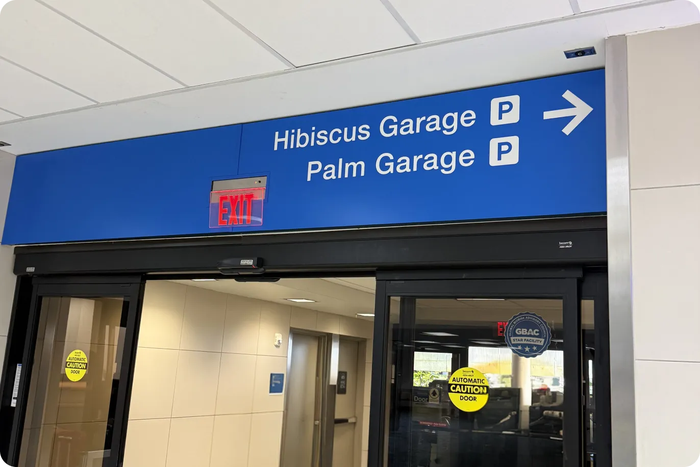 Step 6 of the walk from FLL Terminal 2 to the Cypress Garage — Amped Auto Rentals pickup