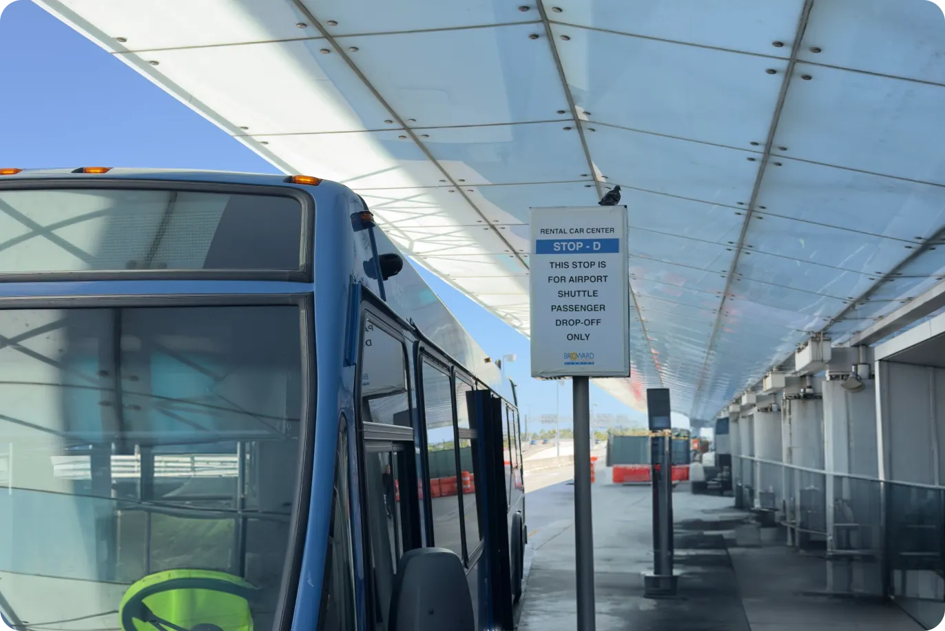 Step 8 of the walk from FLL Terminal 2 to the Cypress Garage — Amped Auto Rentals pickup