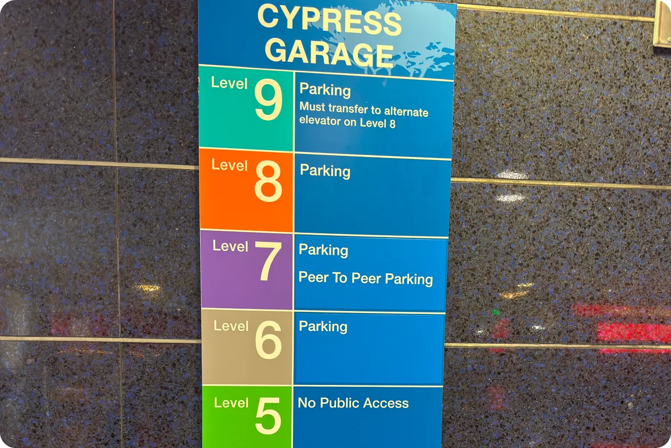 Step 2 of the walk from FLL Terminal 2 to the Cypress Garage — Amped Auto Rentals pickup
