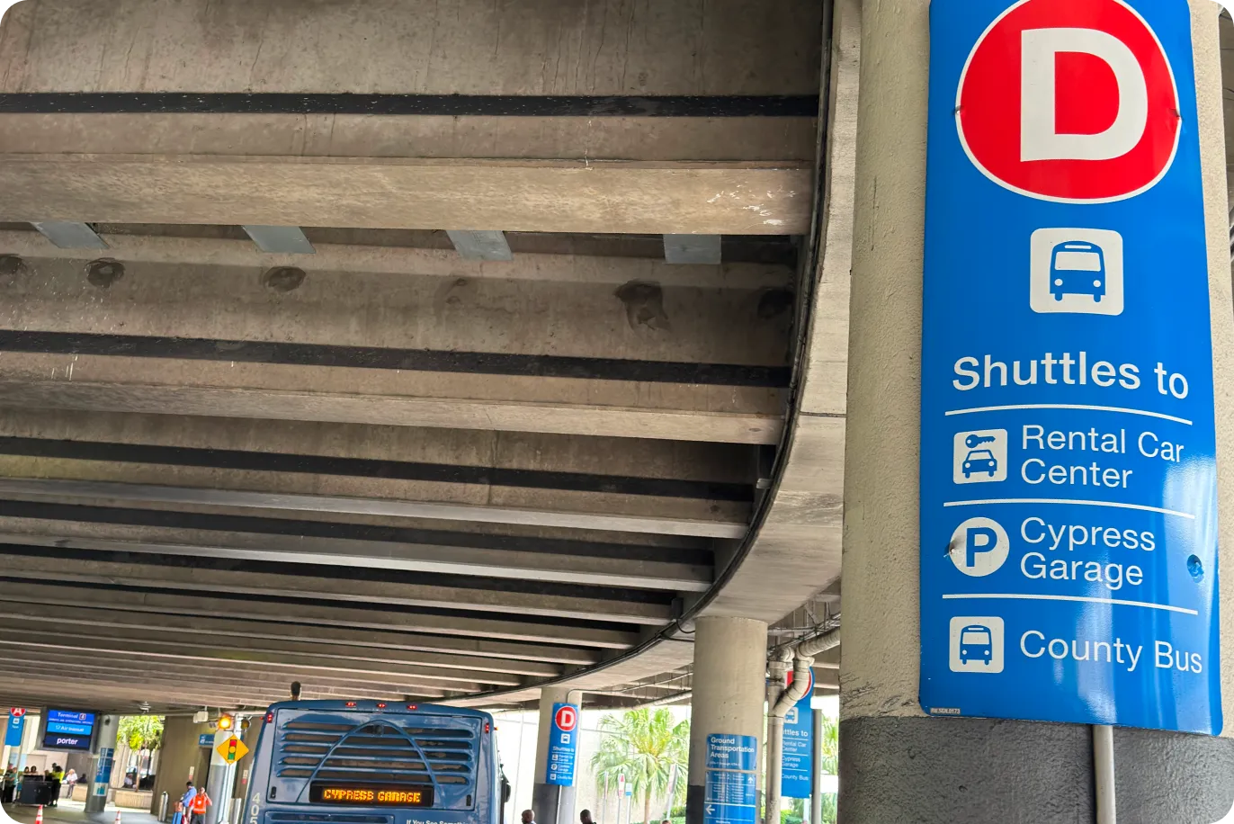 Step 6 of the walk from FLL Terminal 3 to the Cypress Garage — Amped Auto Rentals pickup