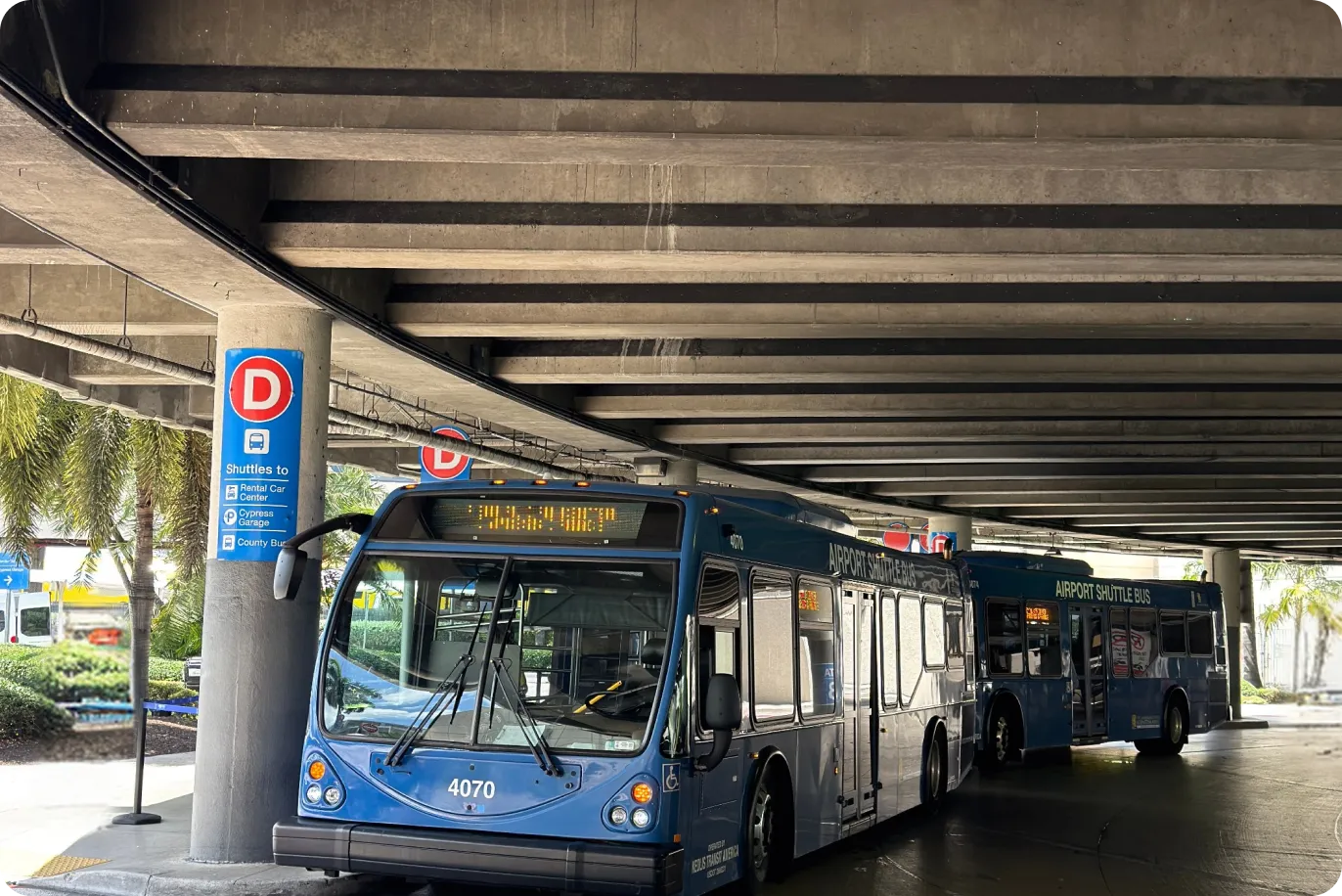 Step 8 of the walk from FLL Terminal 4 to the Cypress Garage — Amped Auto Rentals pickup